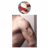 Gizemli Ölüm Kuru Kafa Gül Tattoo Geçici Dövme Şablonları Kına Kalıpları thumbnail 2