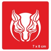 Börü Kurt  Stencil Tattoo Geçici Dövme Şablonları Kına Kalıpları thumbnail 1