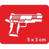 Beretta 2 Tabanca  Tattoo Geçici Dövme Şablonları Kına Kalıpları - 1