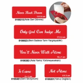 Güçlü Sloganlar 5'li Set Geçici Dövme Kına Şablonu thumbnail 1