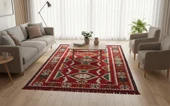 Etnik Motifli Otantik Dekoratif Kilim Desenli Halı (160cmx250cm) M4 - 2
