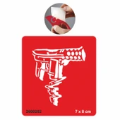 Otomatik Taramalı Silah  Tattoo Geçici Dövme Şablonları Kına Kalıpları thumbnail 1