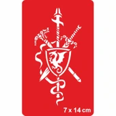 Keskin Savaşçı  Tattoo Geçici Dövme Şablonları Kına Kalıpları thumbnail 1