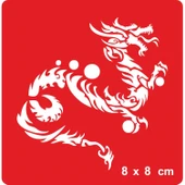 Ateşin Çocuğu Ejderha Tattoo Geçici Dövme Şablonları Kına Kalıpları thumbnail 1