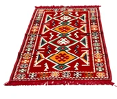 Etnik Motifli Otantik Dekoratif Kilim Desenli Halı (80cmx200cm) M4 - 3