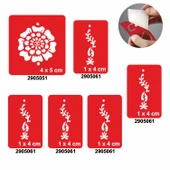 Menekşe 5'li Set Geçici Dövme Kına Şablonu thumbnail 1