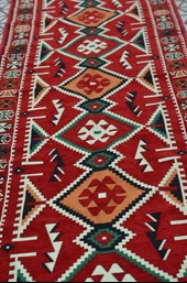 Etnik Motifli Otantik Dekoratif Kilim Desenli Halı (80cmx300cm) M4 - 4