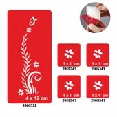 Minik Papatyalar 5'li Set Geçici Dövme Kına Şablonu - 1