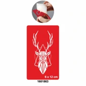 Güçlü Ve Kibar Geyik Geçici Desen Tattoo Geçici Dövme Şablonları Kına Kalıpları thumbnail 1