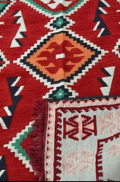 Etnik Motifli Otantik Dekoratif Kilim Desenli Halı (120cmx180cm) M4 - 5