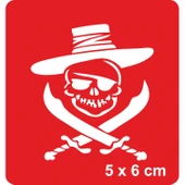 Tehlikeli Korsan Tattoo Geçici Dövme Şablonları Kına Kalıpları thumbnail 1