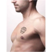 Biyonik Kuru Kafa Tattoo Geçici Dövme Şablonları Kına Kalıpları thumbnail 2