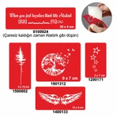 Ağaçlar 5'li Set Geçici Dövme Kına Şablonu thumbnail 1