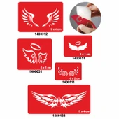 Özgür Kanatlar 5'li Set Geçici Dövme Kına Şablonu thumbnail 1