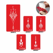 Mısır Motifi 5'li Set Geçici Dövme Kına Şablonu thumbnail 1