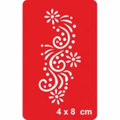 Benek Dallar ve Çiçekler Tattoo Geçici Dövme Şablonları Kına Kalıpları thumbnail 1