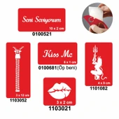 Seni Seviyorum 5'li Set Geçici Dövme Kına Şablonu thumbnail 1