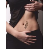 Benek Dallar ve Çiçekler Tattoo Geçici Dövme Şablonları Kına Kalıpları thumbnail 2