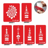 Buta 5'li Set Geçici Dövme Kına Şablonu thumbnail 1