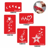 Gökyüzü 5'li Set Geçici Dövme Kına Şablonu thumbnail 1