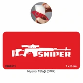 Sniper Silah  Tattoo Geçici Dövme Şablonları Kına Kalıpları thumbnail 1