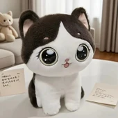 Kawaii Siyah Kedi Peluş Oyuncak 25 cm Doğum Günü Hediyelik Oyuncak - 1