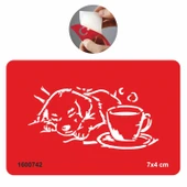 Kahve Ve Köpek Tattoo Geçici Dövme Şablonları Kına Kalıpları thumbnail 1