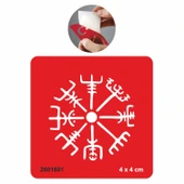 Vegvisir Viking  Tattoo Geçici Dövme Şablonları Kına Kalıpları thumbnail 1