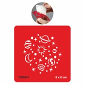 Güneş ve Gezegenler  Tattoo Geçici Dövme Şablonları Kına Kalıpları thumbnail 1