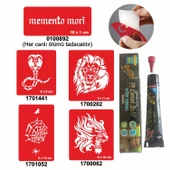 Kobra ve Kaplan Desenleri Hint Kınası ile Geçici Dövme Yapma Seti thumbnail 1