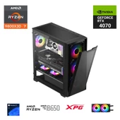 E.POWER RYZEN 7 9800X3D 64GB DDR5 1TB M.2 RTX 4070 B650 750W 240M thumbnail 1
