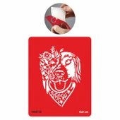 Çiçekli Köpek Tattoo Geçici Dövme Şablonları Kına Kalıpları thumbnail 1