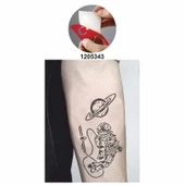 Uzay Yolcusu Astronot Tattoo Geçici Dövme Şablonları Kına Kalıpları thumbnail 2