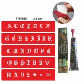 Alfabe Gotik Harfler Hint Kınası ile Geçici Dövme Yapma Seti thumbnail 1