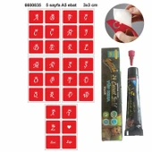 Taçlı Harfler Hint Kınası ile Geçici Dövme Yapma Seti thumbnail 1