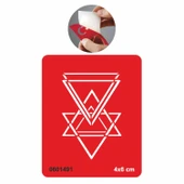 Valknut Üçgen Semboller Deseni Tattoo Geçici Dövme Şablonları Kına Kalıpları thumbnail 1