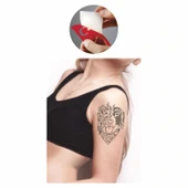 Çiçekli Köpek Tattoo Geçici Dövme Şablonları Kına Kalıpları thumbnail 2