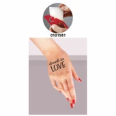 Aşk Sarhoşu  Tattoo Geçici Dövme Şablonları Kına Kalıpları thumbnail 2