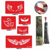 Kanat Desenleri Kına ile Geçici Dövme Yapma Seti thumbnail 1