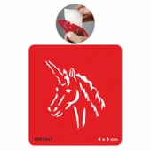 Sihirli Unicorn At Tattoo Geçici Dövme Şablonları Kına Kalıpları thumbnail 1