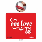 Tek Aşk Tattoo Geçici Dövme Şablonları Kına Kalıpları thumbnail 1