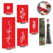 El Ayak Süsleme Desenleri Kına ile Geçici Dövme Yapma Seti thumbnail 1