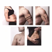 Yıldız Şerit Desenleri Hint Kınası ile Geçici Dövme Yapma Seti thumbnail 2