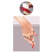 Parmak Çizgi Desenleri Hint Kınası ile Geçici Dövme Yapma Seti thumbnail 2