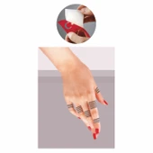 Parmak İçin Çizgi Deseni Set Geçici Dövme Kına Şablonu thumbnail 2