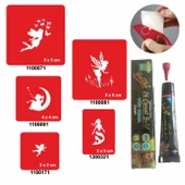 Peri Kızı Desenleri Kına ile Geçici Dövme Yapma Seti thumbnail 1