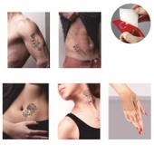 Kurukafa Gül Desenleri Hint Kınası ile Geçici Dövme Yapma Seti thumbnail 2