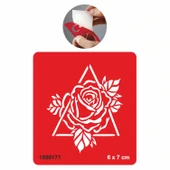 Doğada Valknut Gül Tattoo Geçici Dövme Şablonları Kına Kalıpları thumbnail 1