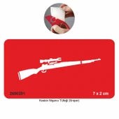 Nişancı Tüfeği Silah  Tattoo Geçici Dövme Şablonları Kına Kalıpları - 1