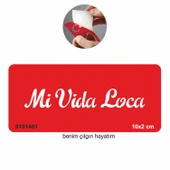 Benim Çılgın Hayatım(İspanyolca)  Tattoo Geçici Dövme Şablonları Kına Kalıpları thumbnail 1